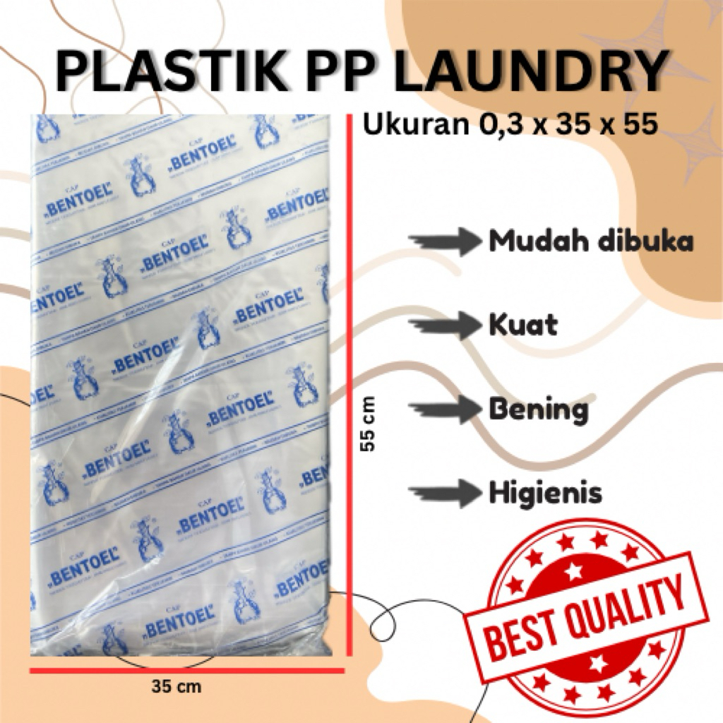 PLASTIK PP LAUNDRY BENING BENTOEL UK. 0,3x35x55