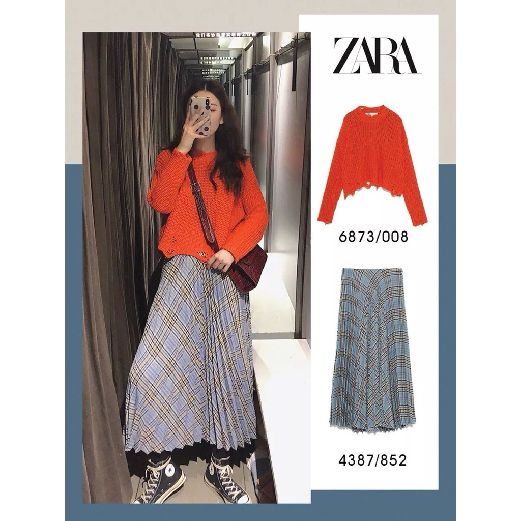 Rok Zara plisket tartan