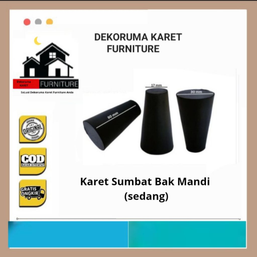Karet Sumbat  BAK MANDI ( SEDANG )