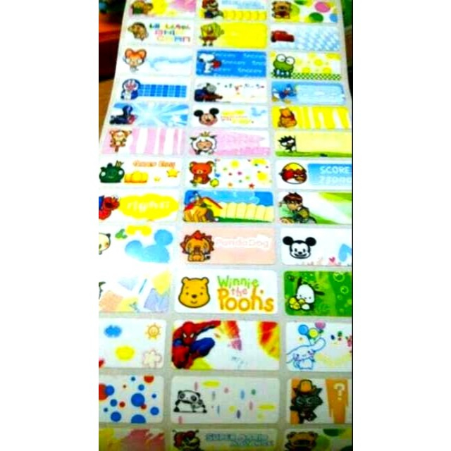 

Label Nama Anti Air Sticker Waterproof Mixed For Boy