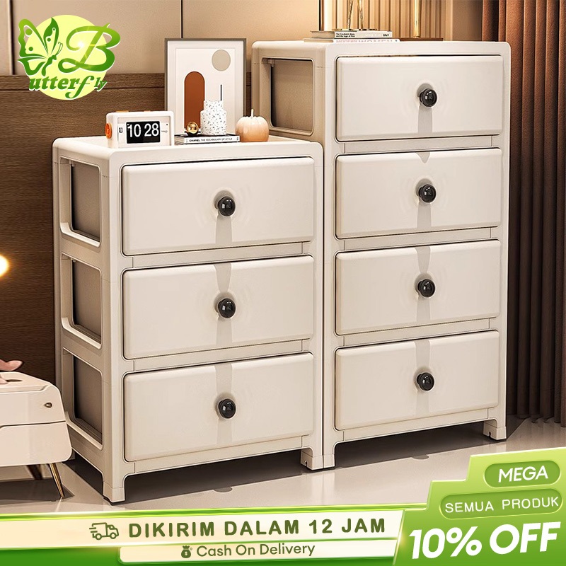 Loker Plastik 35CM Laci plastik Lemari pakaian plastik Lemari baju bayi lemari baju plastik 3456 Tin