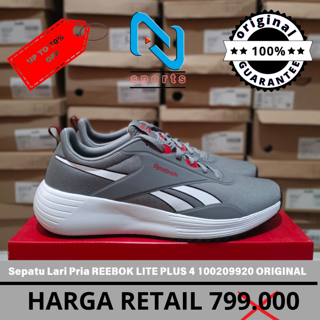 Sepatu Lari Pria REEBOK LITE PLUS 4 100209920 ORIGINAL 100%