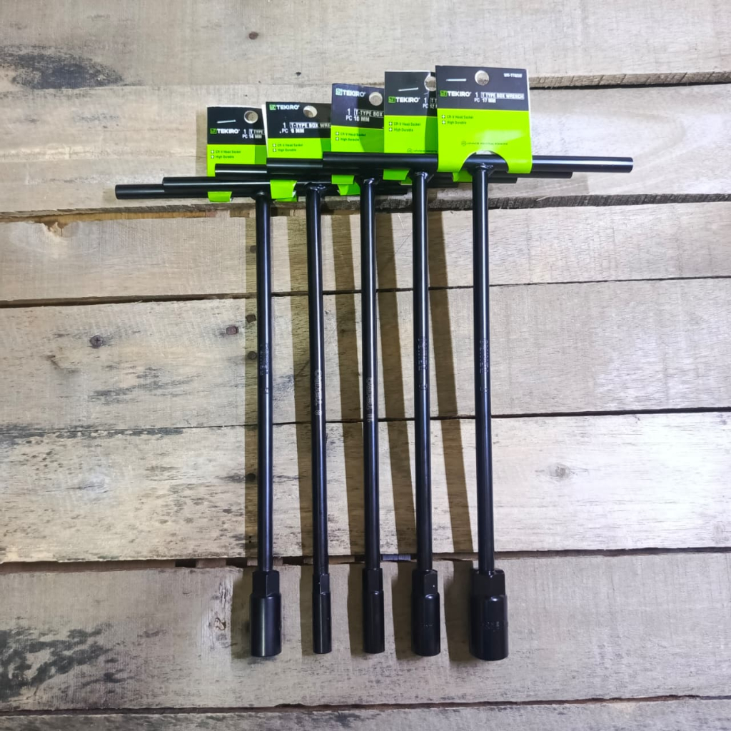 Paket Kunci T Tekiro 5 Pcs Ukuran 8-10-12-14-17mm Panjang SATUAN / Kunci Shock Set Tekiro / Kunci So