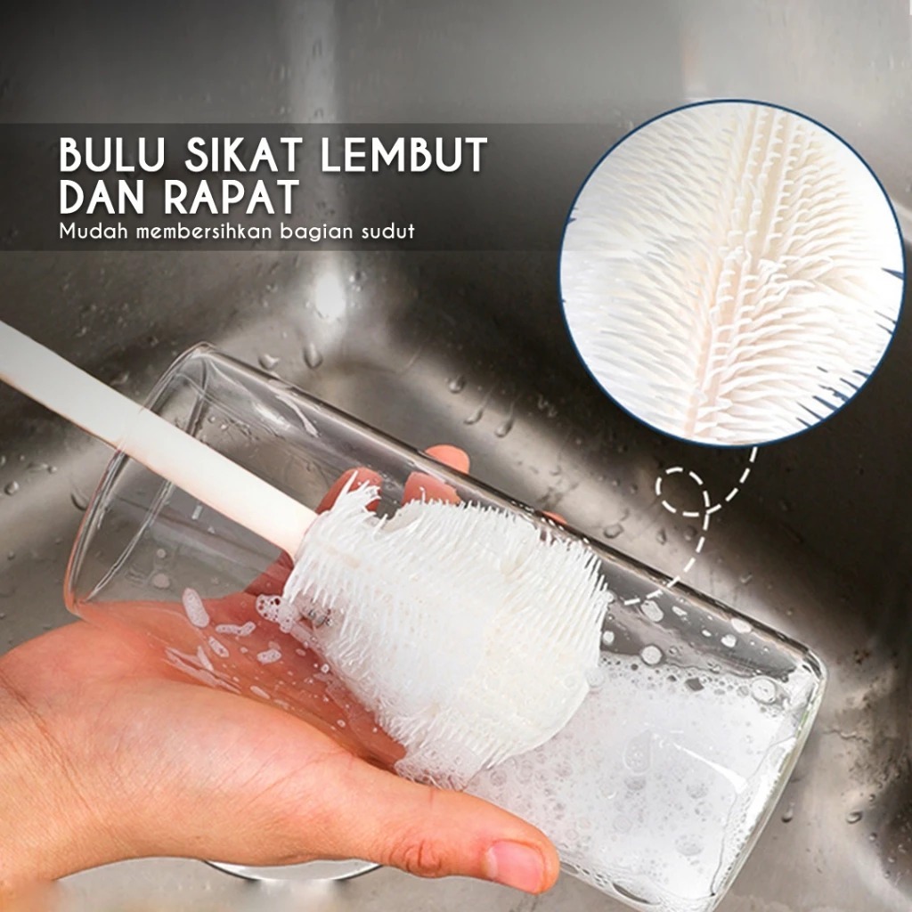 SIKAT BOTOL GELAS SILIKON GAGANG PANJANG / SIKAT BOTOL SILIKON / SIKAT GAGANG PANJANG