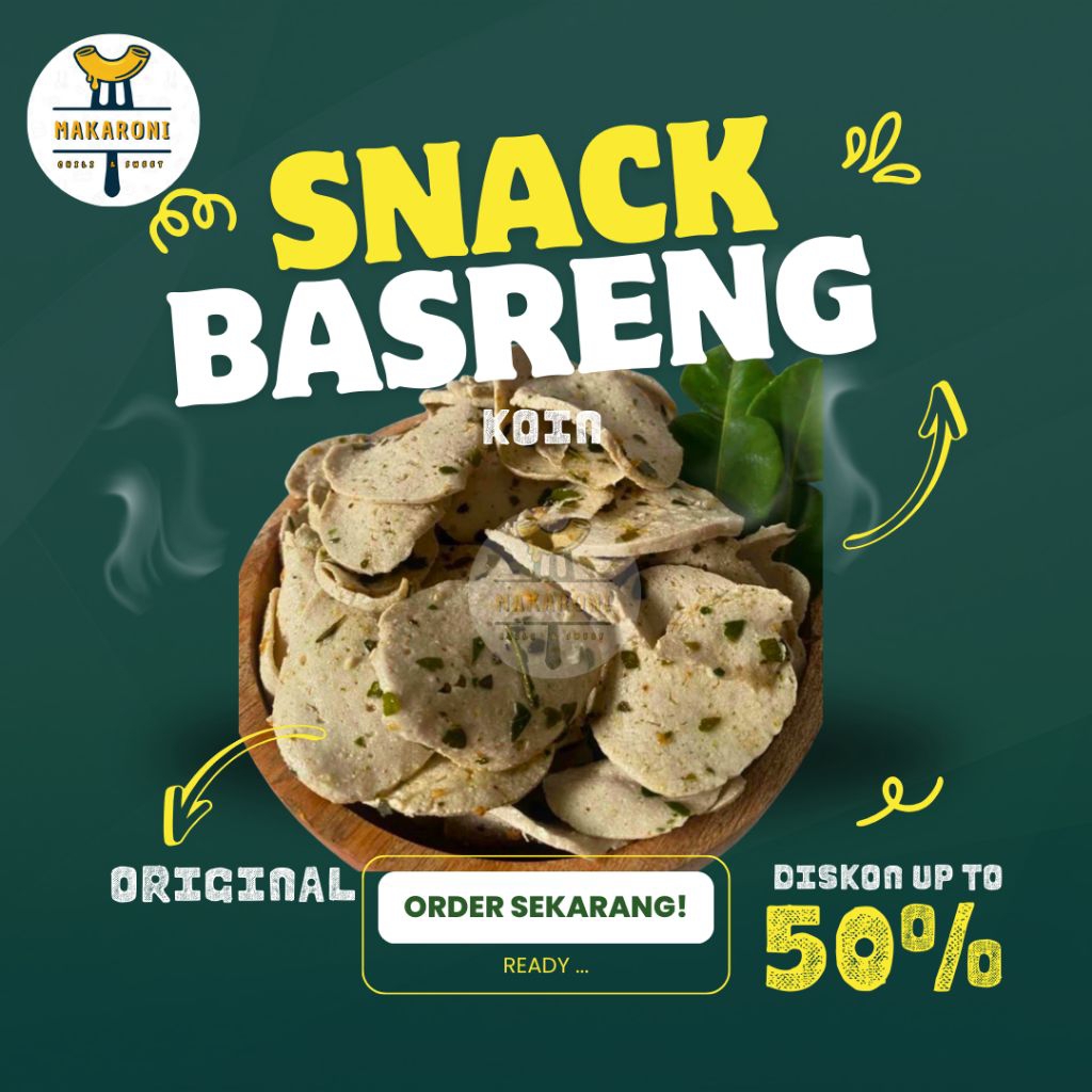 

Basreng Koin Original Daun Jeruk | Cemilan Gurih Baso Goreng Kriuk