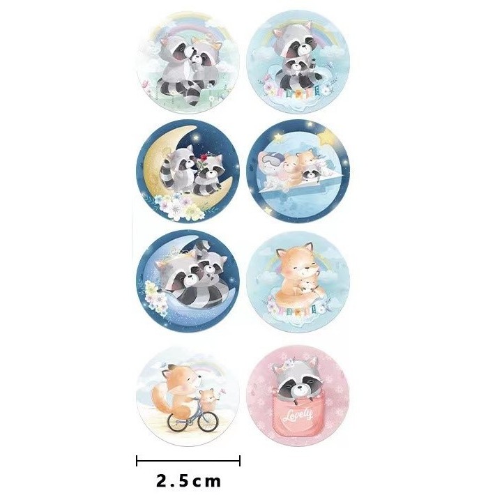

50pcs Cute ANIMAL NAVY Seal Sticker Stiker Online Shop Packaging Segel Packing Lucu