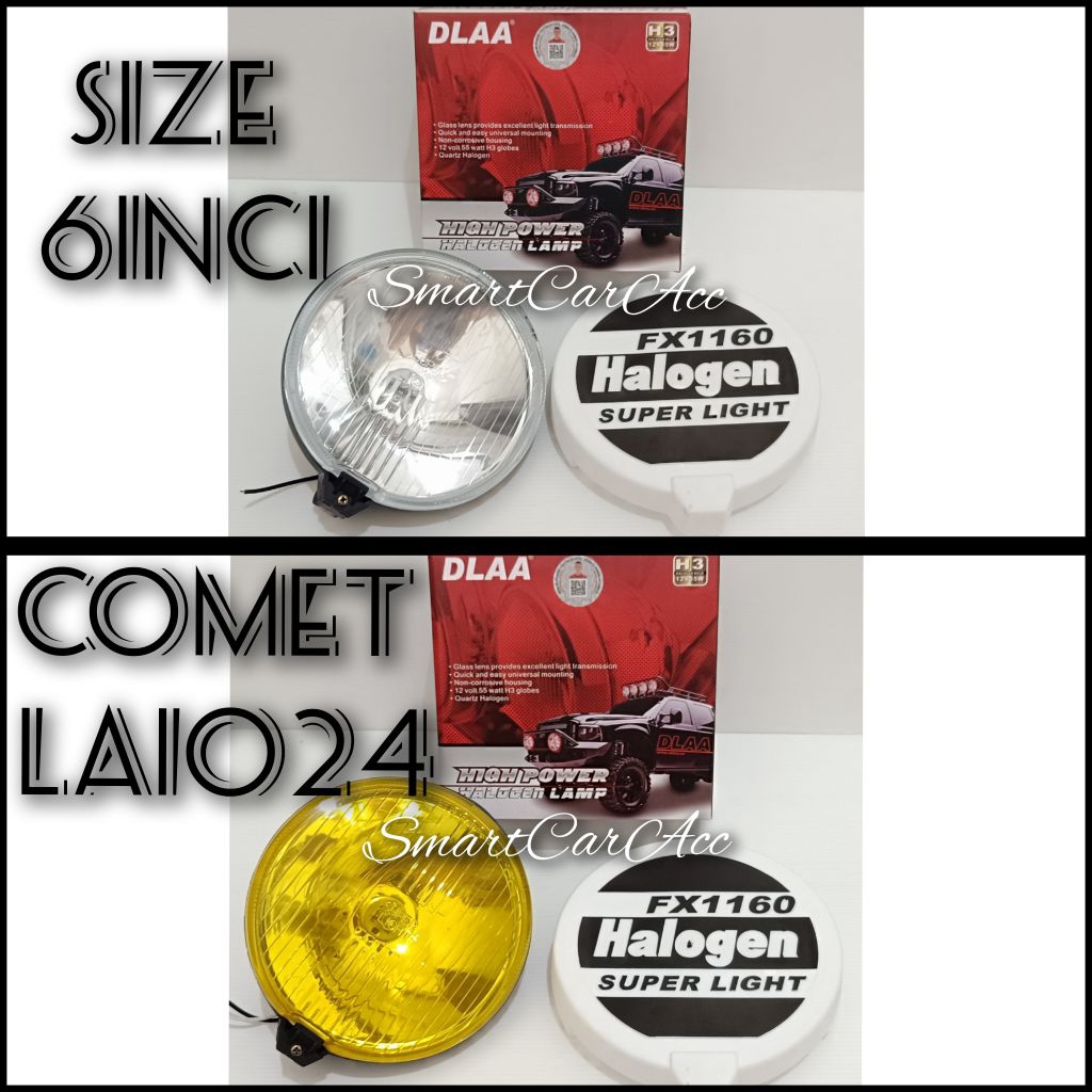 Lampu Kabut Foglamp Fog Lamp Halogen Comet Bulat 6 inci LA 1024