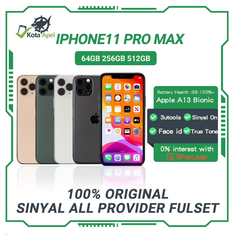 IBOX iPhone 11 PRO/PRO MAX Second  64GB 128GB 256GB Bekas LCD Original 100% EX INTER Mulus Fullset G