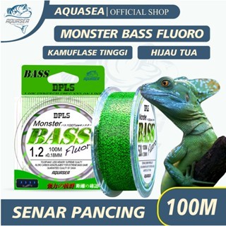 Senar Senja Tali Pancing  Bass FLUOROCARBON 100M Warna Hijau Tua Senar Pancing Sangat kuat