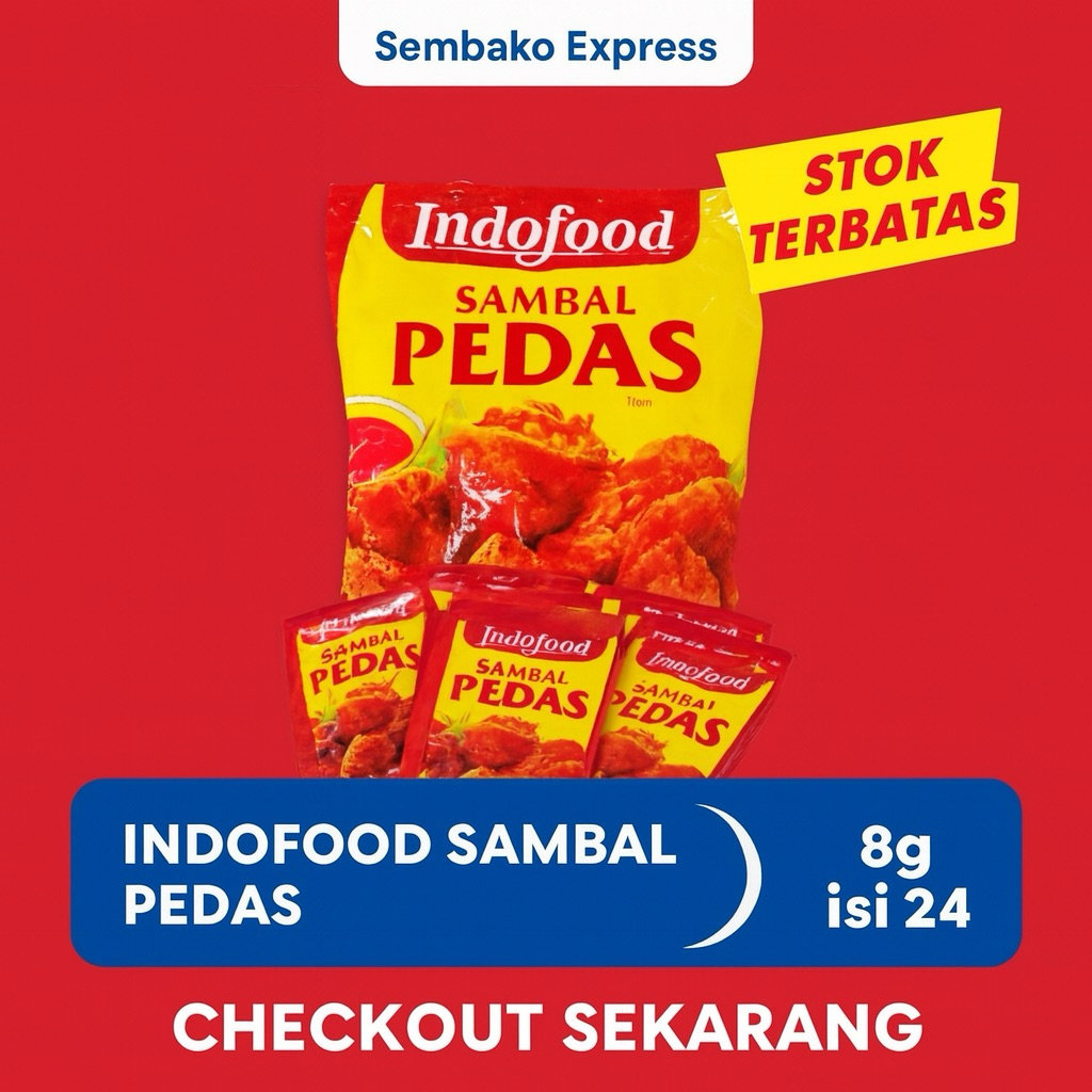 

Indofood Sambal Pedas Sachet 8g Isi 24 – Sambal Praktis Rasa Mantap