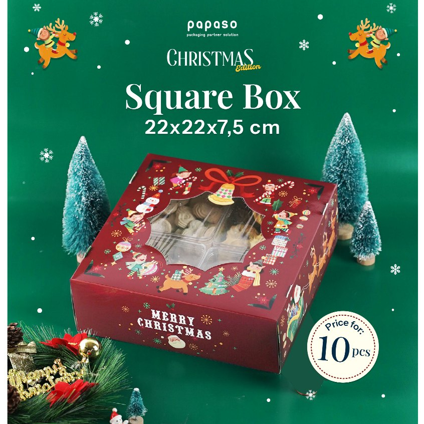 

Kotak Natal / Box Christmas / Christmas Square Box Window 22x22x7,5cm