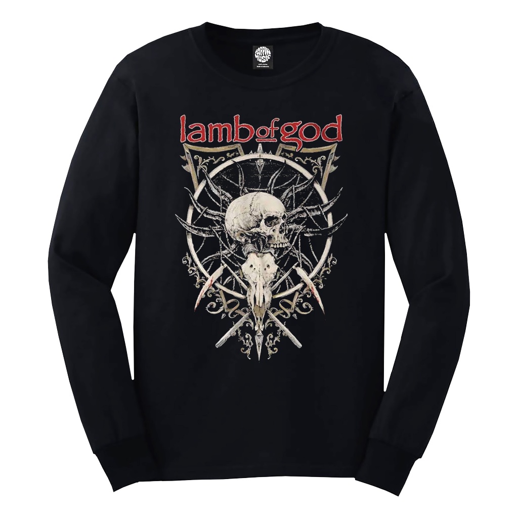 KAOS BAND BEST QUALITY, KAOS MUSIK KAOS LAMB OF GOD REDNECK LENGAN PANJANG -- PLASTISOL --