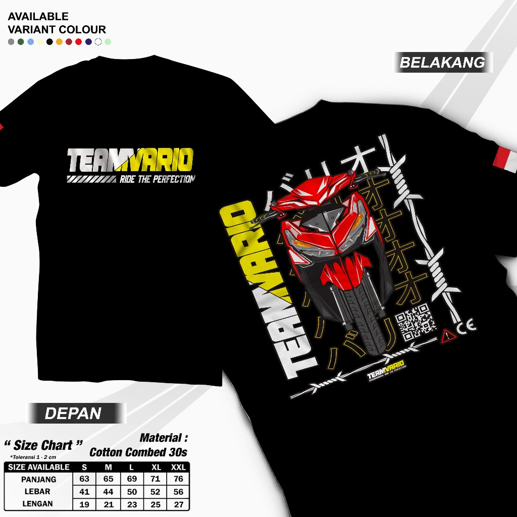 KAOS TSHITR BAJU DISTRO TEAM VARIO 125 SIMPLE