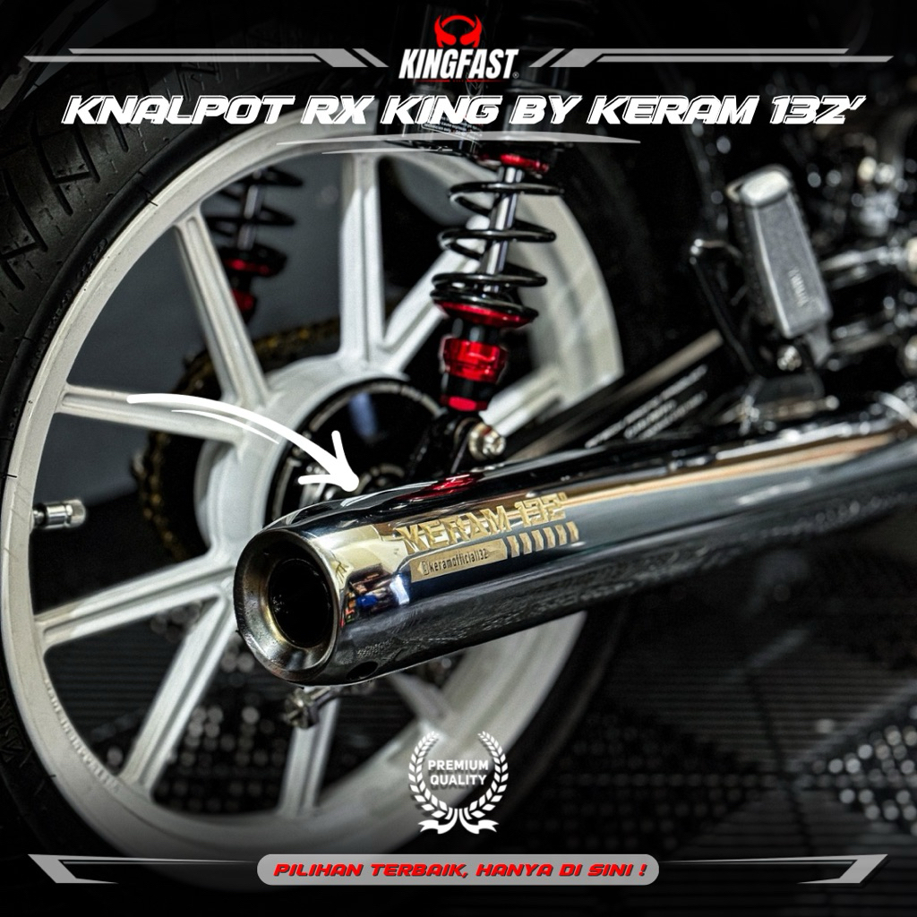 KNALPOT KERAM 132 RX KING RXS RXK YT115 BERKUALITAS ORIGINAL BOBOKAN KERAM 132