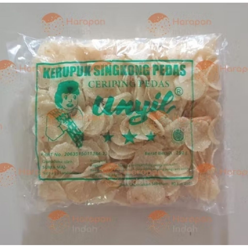 Kerupuk singkong pedas Si Unyil 250gr / Kerupuk Keripik Ceriping Singkong Pedas Unyil / Krupuk Unyil