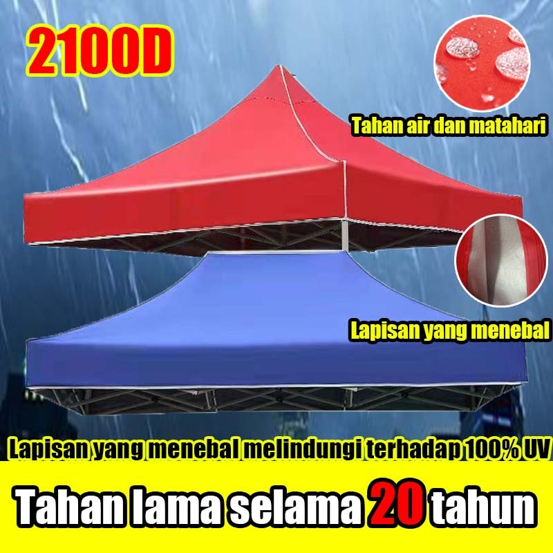 Ekstra Tebal 2100D Terpal Tenda Atap Tenda Lipat Atap  Lipat Kain Tenda  2x2/2x3/3x3 Terpal
