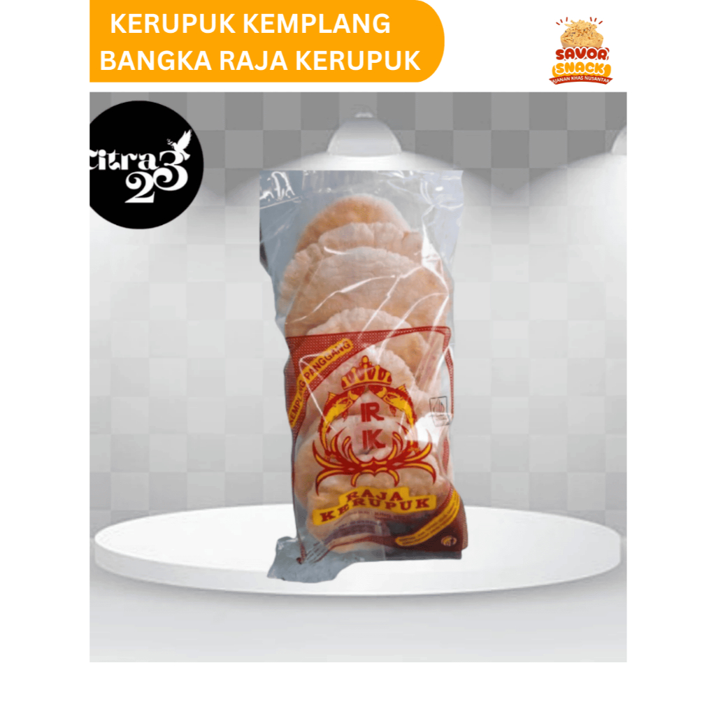 

Kerupuk Kemplang Bangka Merk Raja Kerupuk - Isi 8 Pcs Gurih Nikmat Pedas
