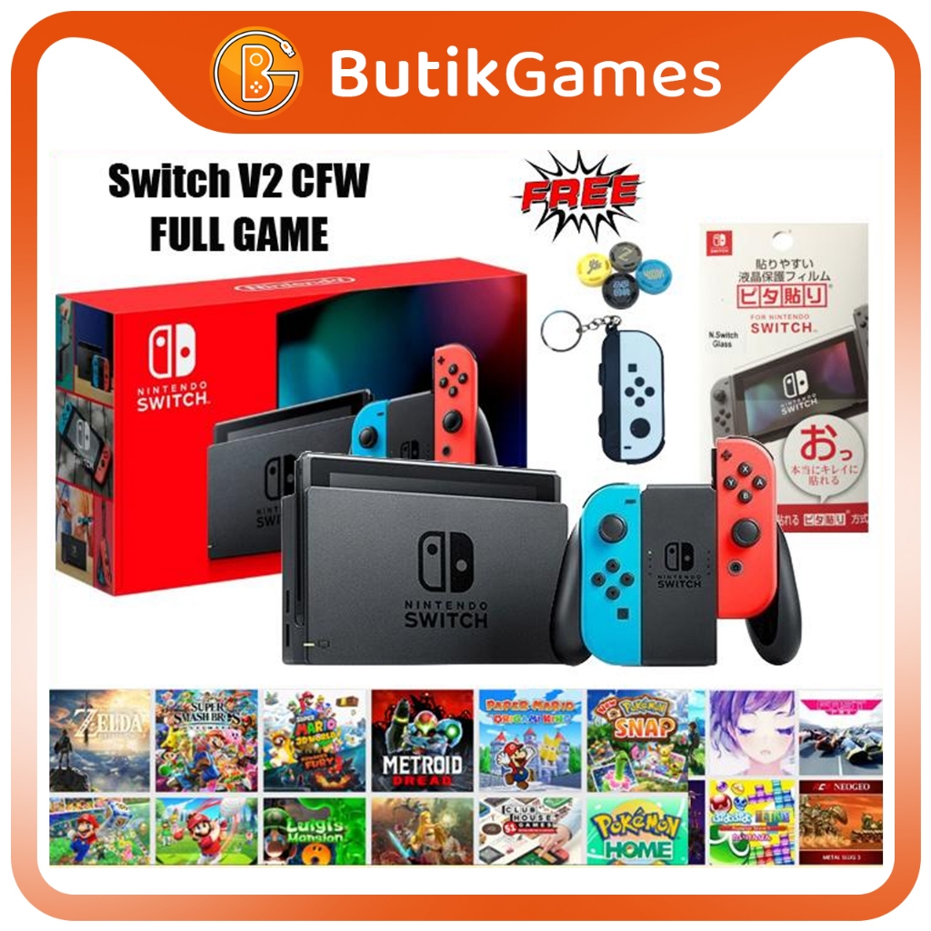 Nintendo Switch V2 CFW Second Bekas 256GB Bebas pilih game Garansi