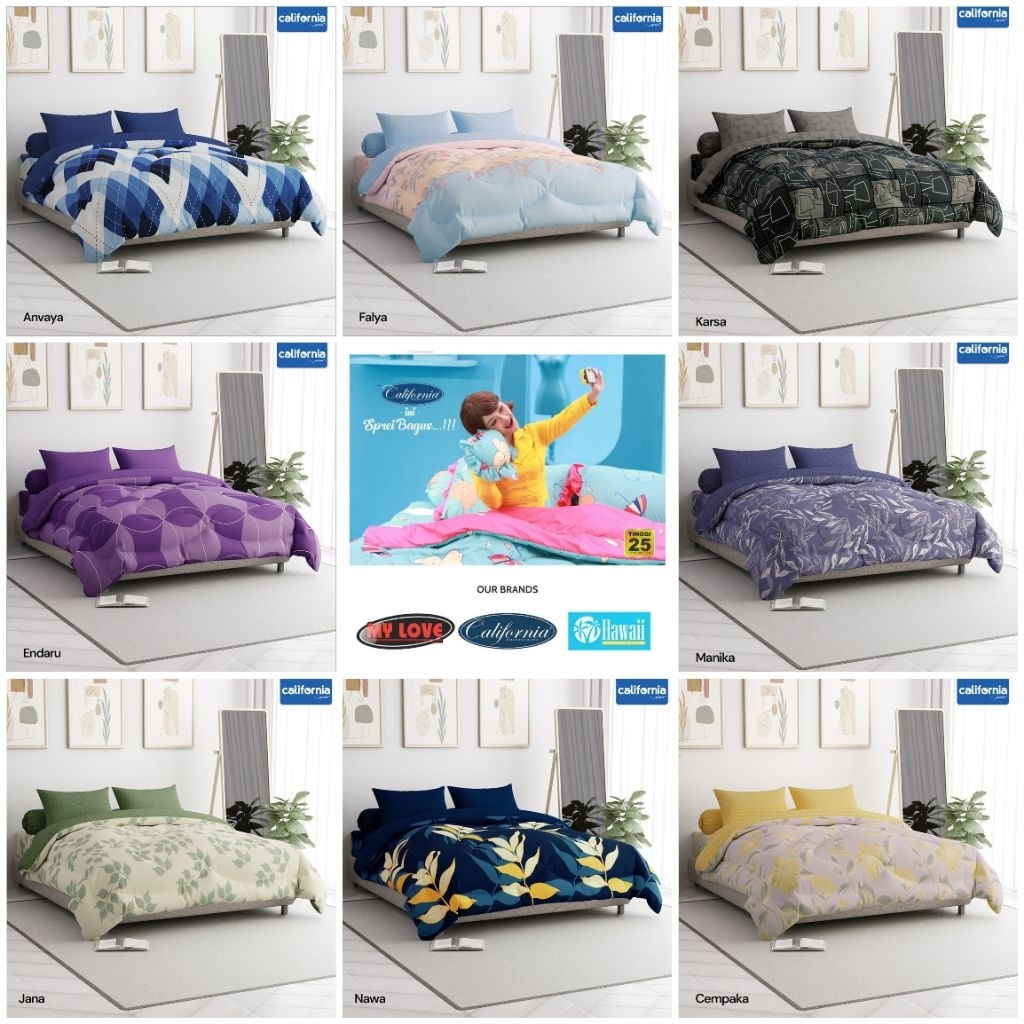 California - Bedcover california 180x200 bedcover set california original