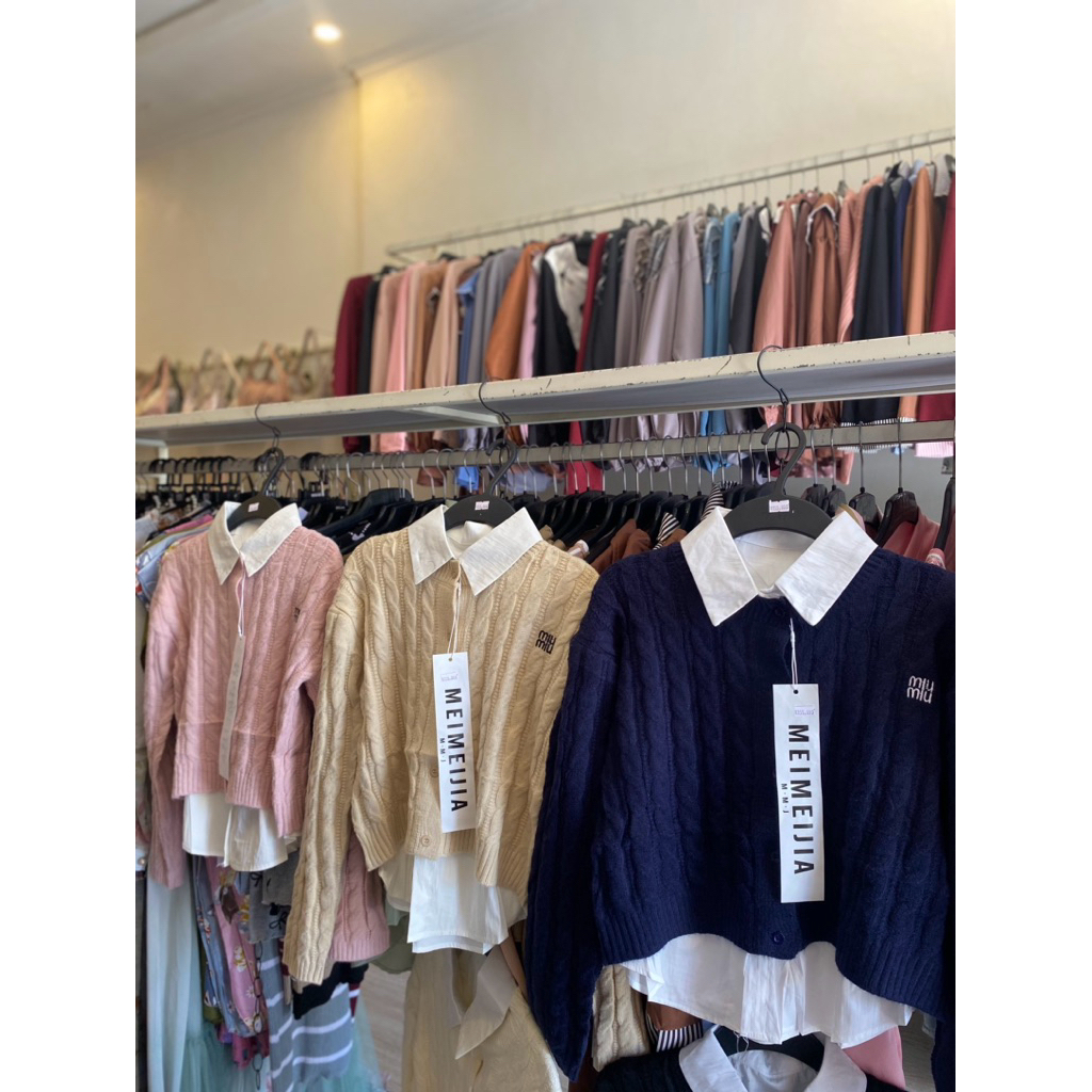 ITS BEAR Kemeja cardigan impor miu