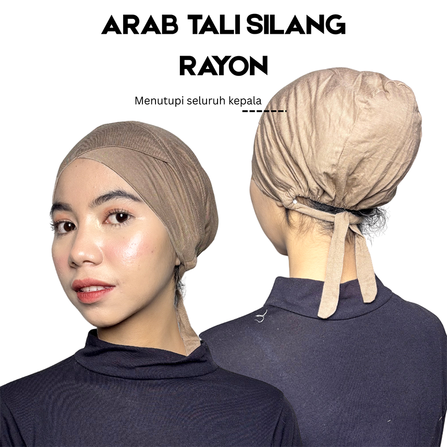 Ciput Silang Inner Hijab Dalaman HIjab Tali Rayon Inner Silang Rayon Dalaman Hijab