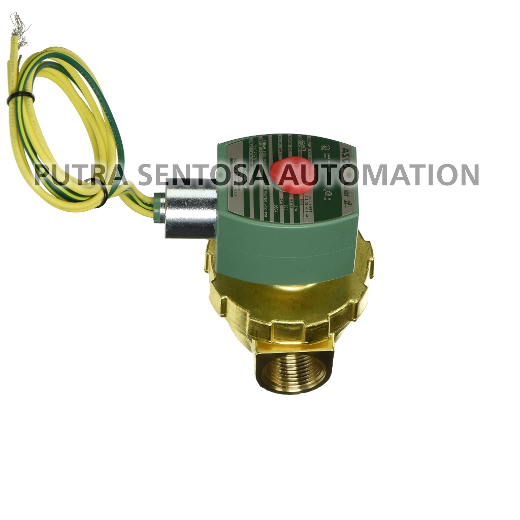 2/2 N.C. STEAM HOT WATER PILOT OPERATED DIAPHRAGM SOLENOID VALVE 3/4" ASCO REDHAT 8220G409