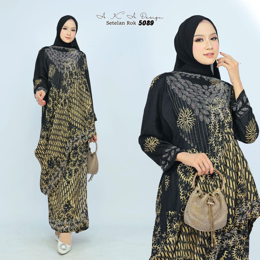 COD TERMURAH SET ROK BATIK LUKIS VISCOSE SEMI SUTRA  PAYET PRESS SET BATIK KONDANGAN MEWAH SET BATIK