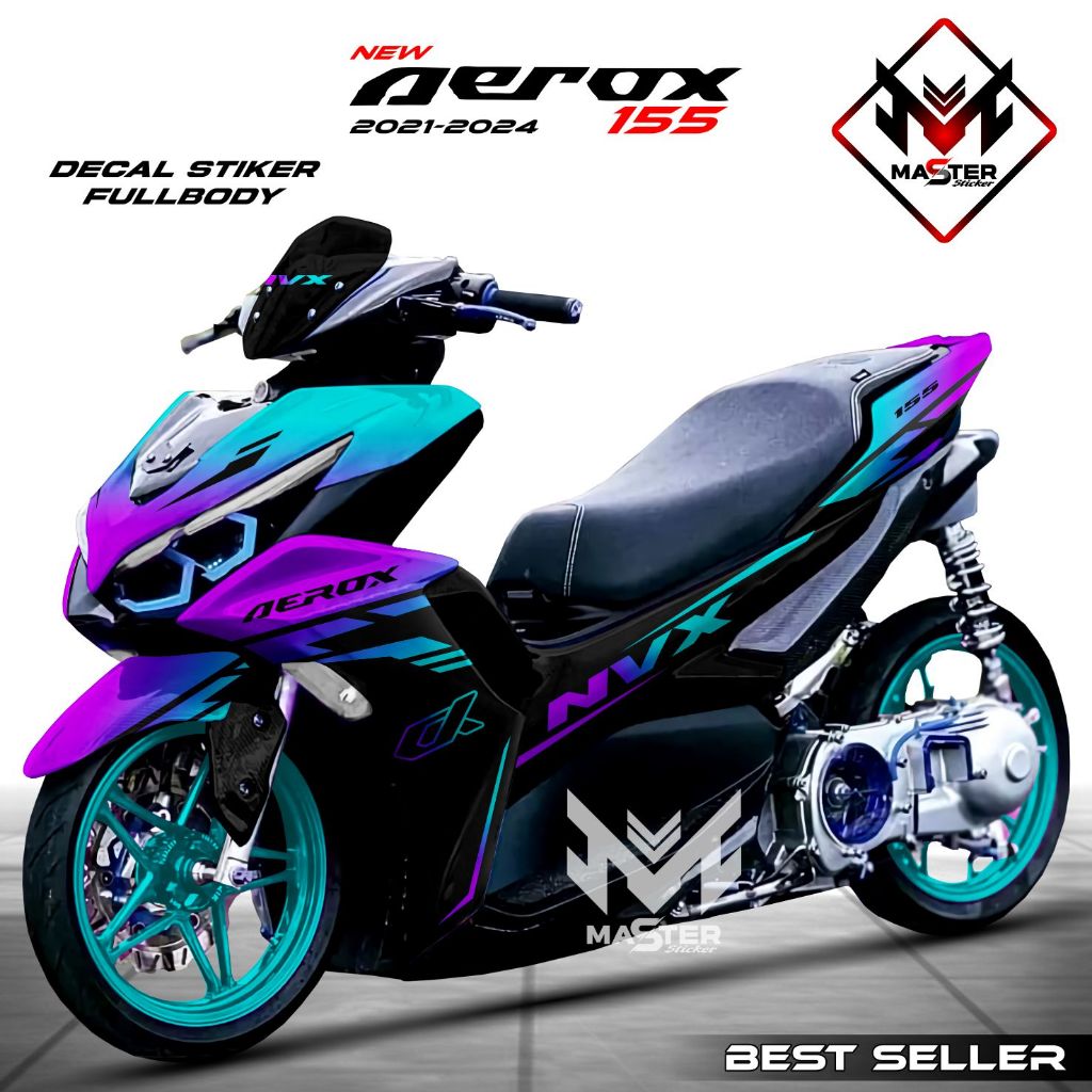 Decal Aerox, Stiker Aerox, Decal Sticker Aerox New 155 2021-2024 Fullbody