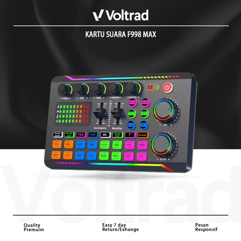 Soundcard F998 Premium Karaoke Mixer Efek Lucu || Soundcard F998 Karaoke Mixer Efek Tepuk Tangan