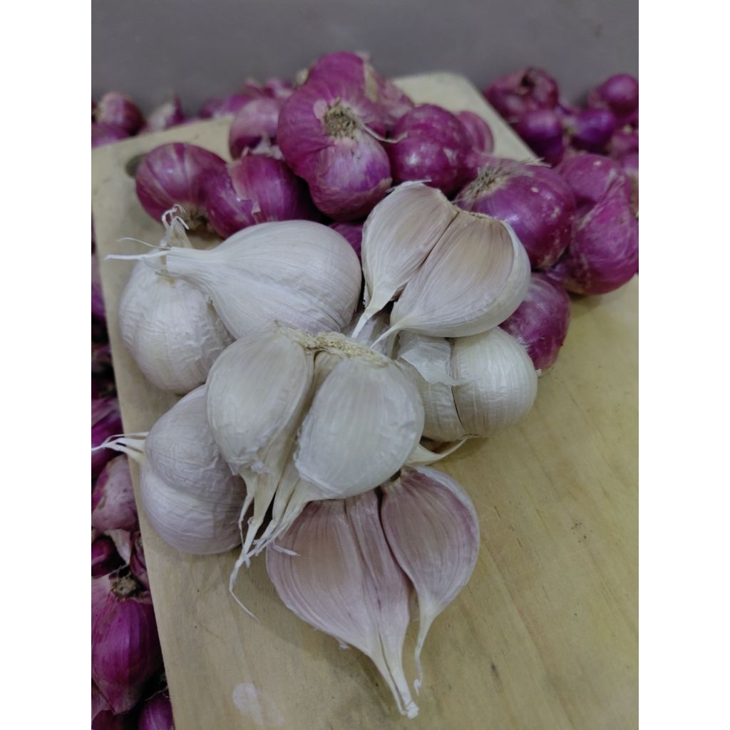 

Paket Hemat Bawang Merah Putih Kating 1kg + 1kg | Bundling Premium