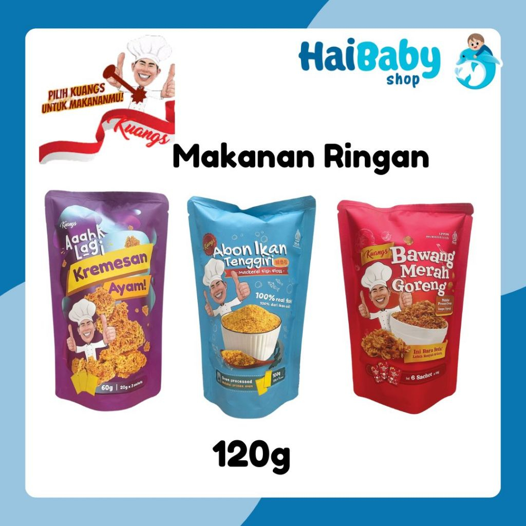 Kuangs Makanan Ringan / Cemilan / Snack | Bawang Goreng | KRL Chips | Abon Tengiri | Kuang Teri Shir