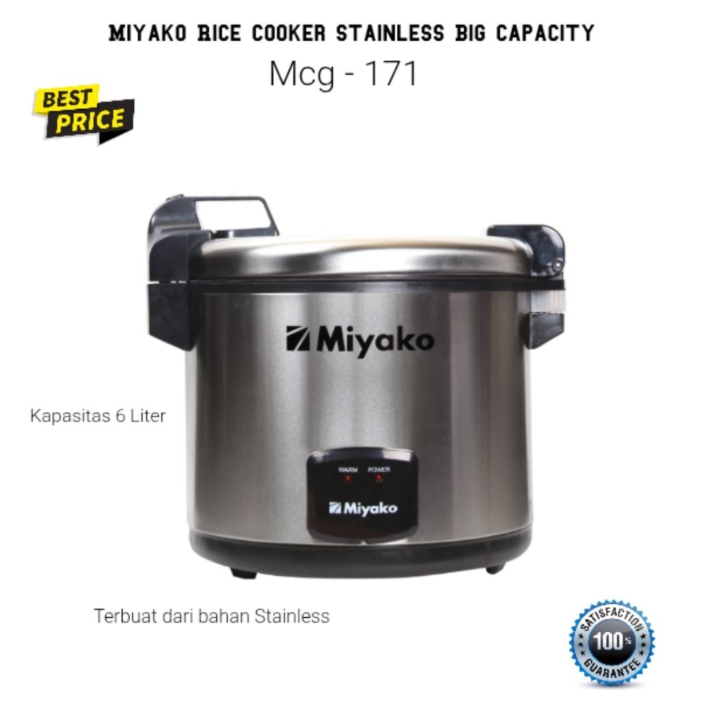 Miyako Mcg - 171 Rice Cooker Stainless Big Capacity