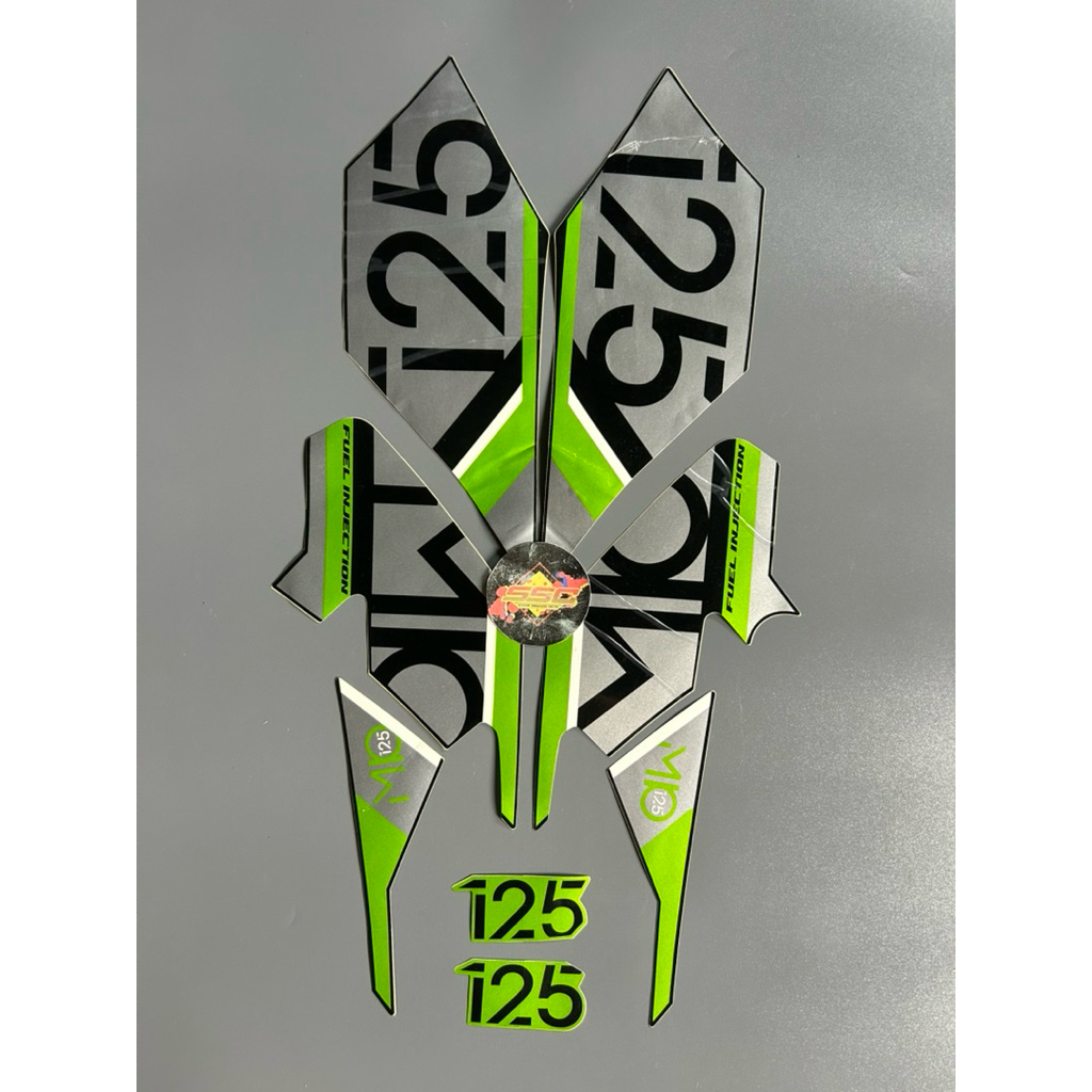 STRIPING STIKER MIO M3 2017 HITAM LIS HIJAU ORIGINAL