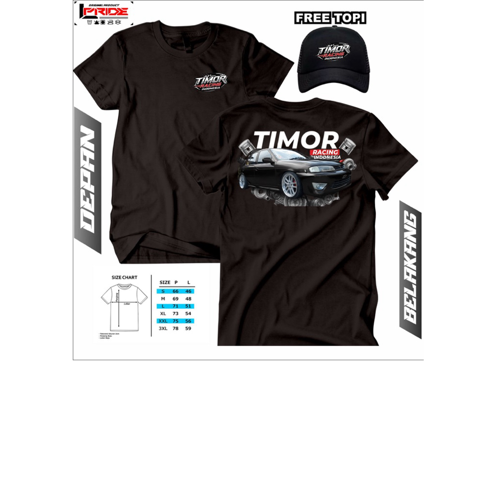 KAOS DESAIN MOBIL TIMOR GRATIS TOPI BAJU PRIA KEREN