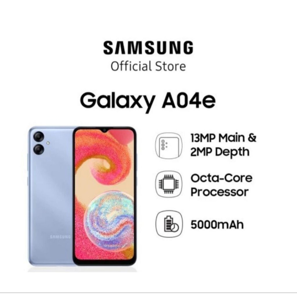 HP SAMSUNG GALAXY A 04E 3/32GB - SAMSUNG A04 E RAM 3GB ROM 32GB GARANSI RESMI