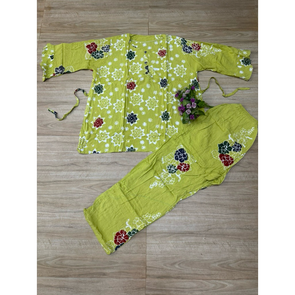 Setelan Cp Soft Lengan 7/8 Ld 110 Saqueena Batik