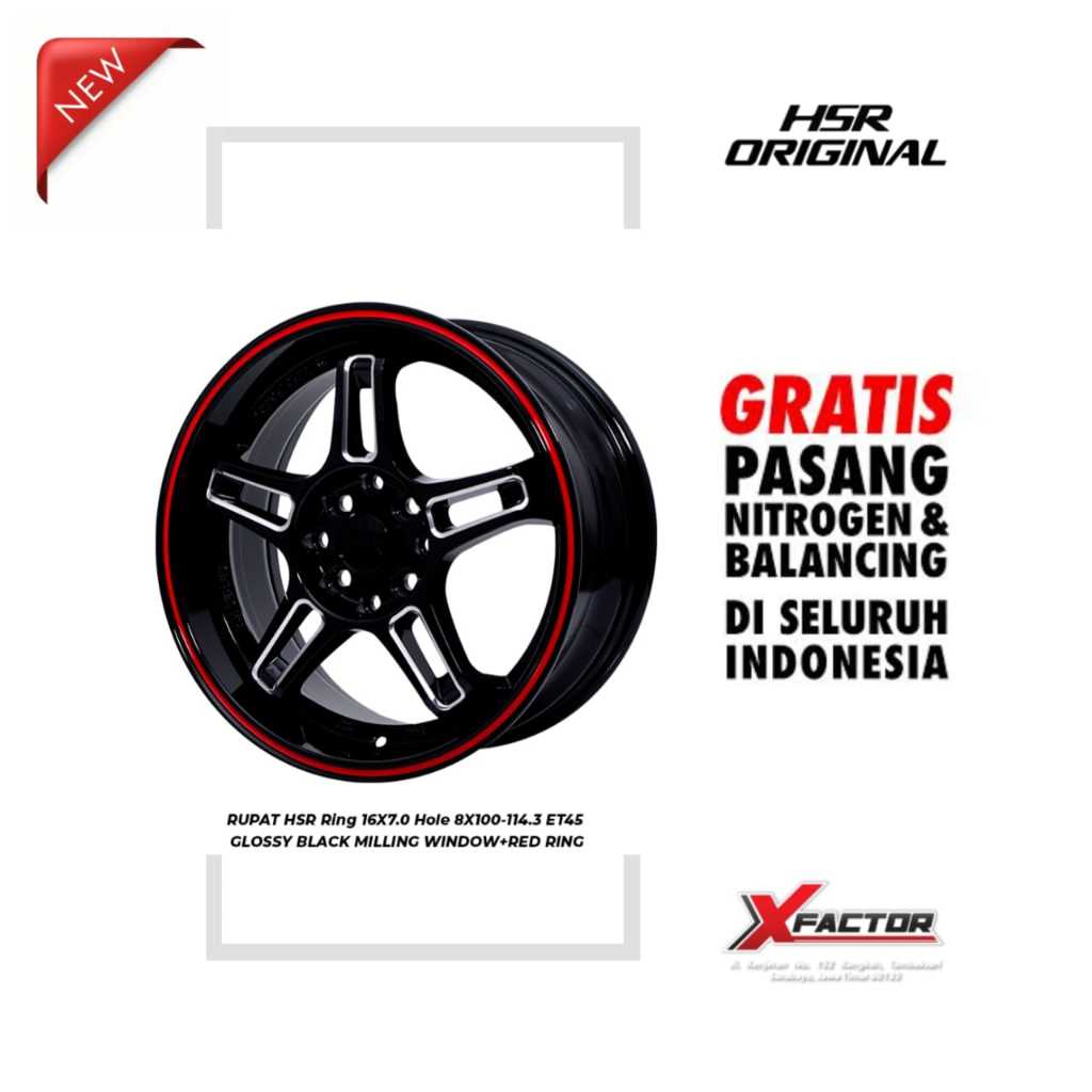 VELG MOBIL R16 HSR RUPAT HSR R16X7 H 4X100 - 4X114,3 ET45