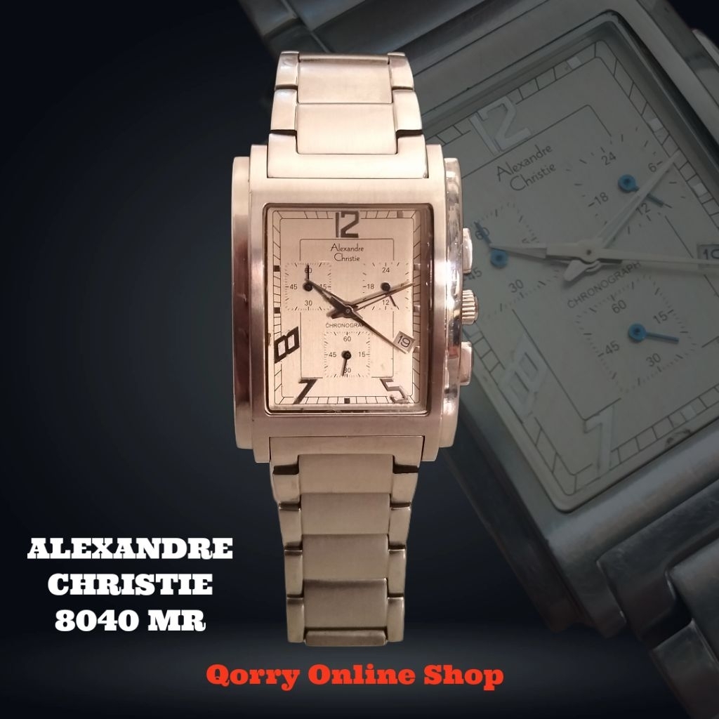 Jam Tangan Pria Alexandre Christie 8040 MR Original // Preloved Watches// Tank Style
