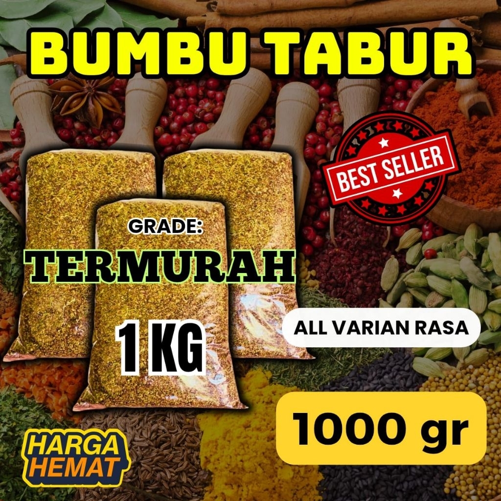 

Bumbu Dapur Jenis Murah Kiloan 1000gr - bumbu Rempah Super Premium