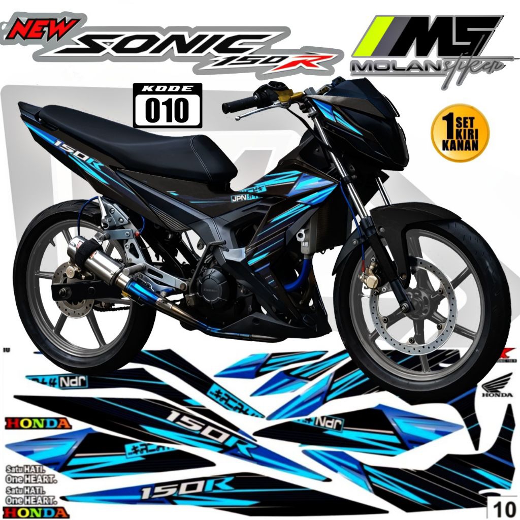Decal Sticker Striping Variasi Honda Sonic 150 R Moto Gp Racing New Honda Sonic 150 R Lis Sonic 150 