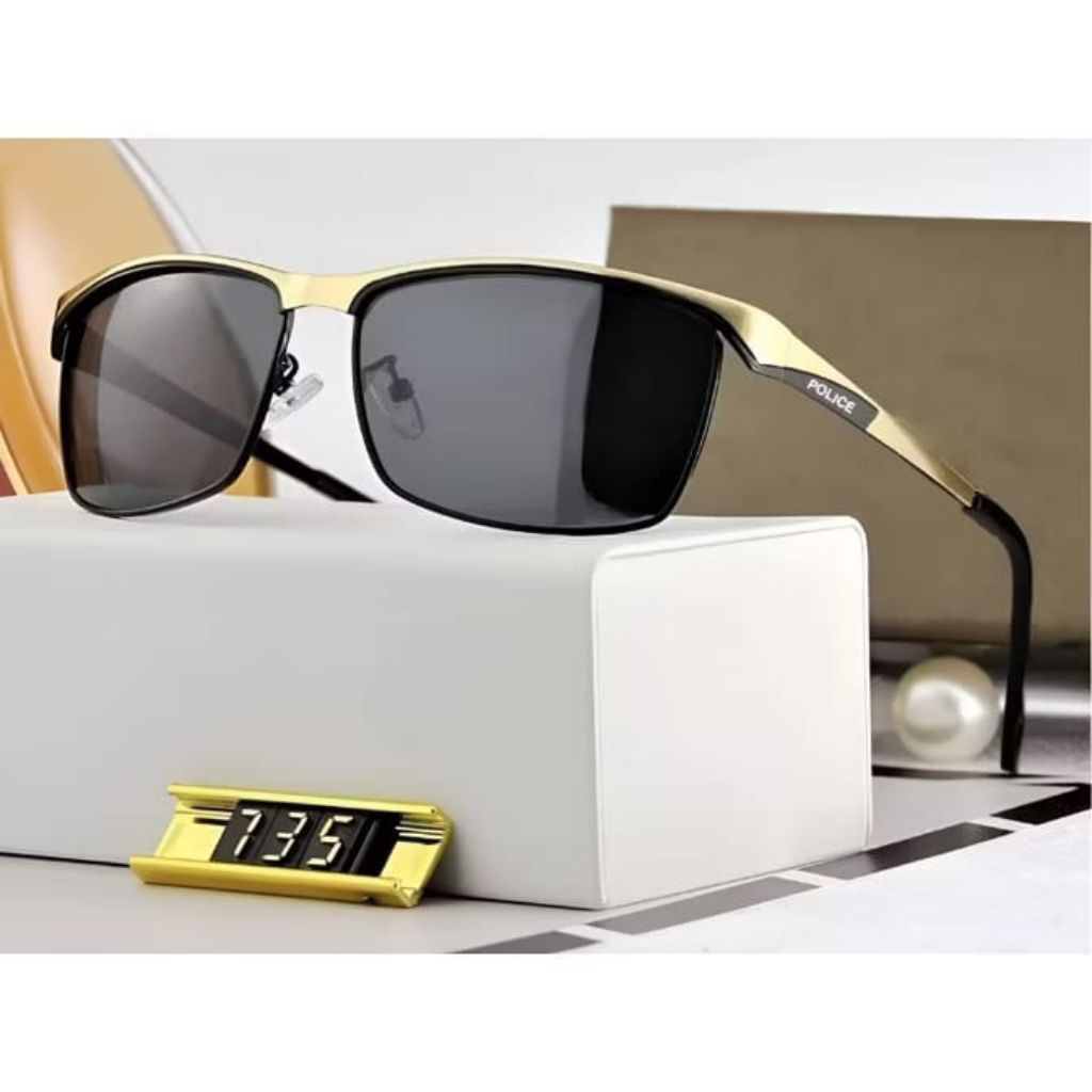 Kacamata Police Polarized Pria Wanita UV Protection, Kacamata Sunglasses Police Polarized Anti Silau