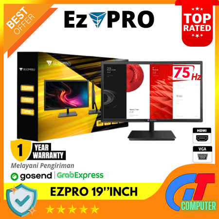 MONITOR LCD EZPRO 19" INCH HDMI VGA GARANSI RESMI