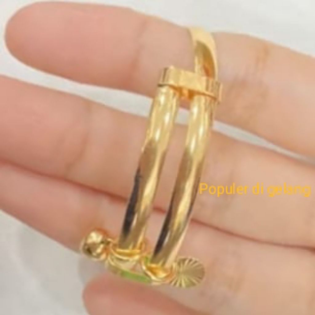 GELANG BAYI EMAS GELANG ANAK PEREMPUAN ANTI KARAT GOLD UMUR 1-5 TH AKSESORIS PERHIASAN MEWAH
