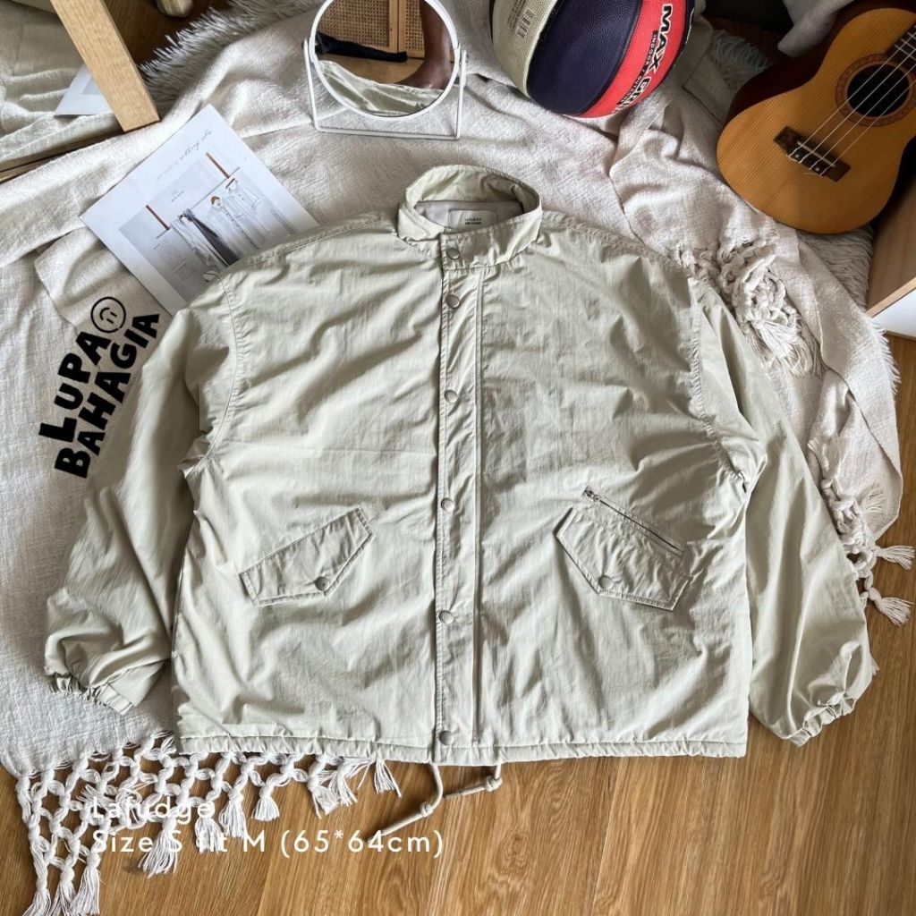 LAFUDGE STORE Cream M65 Short Parka Jaket size S fit M | 100% Original
