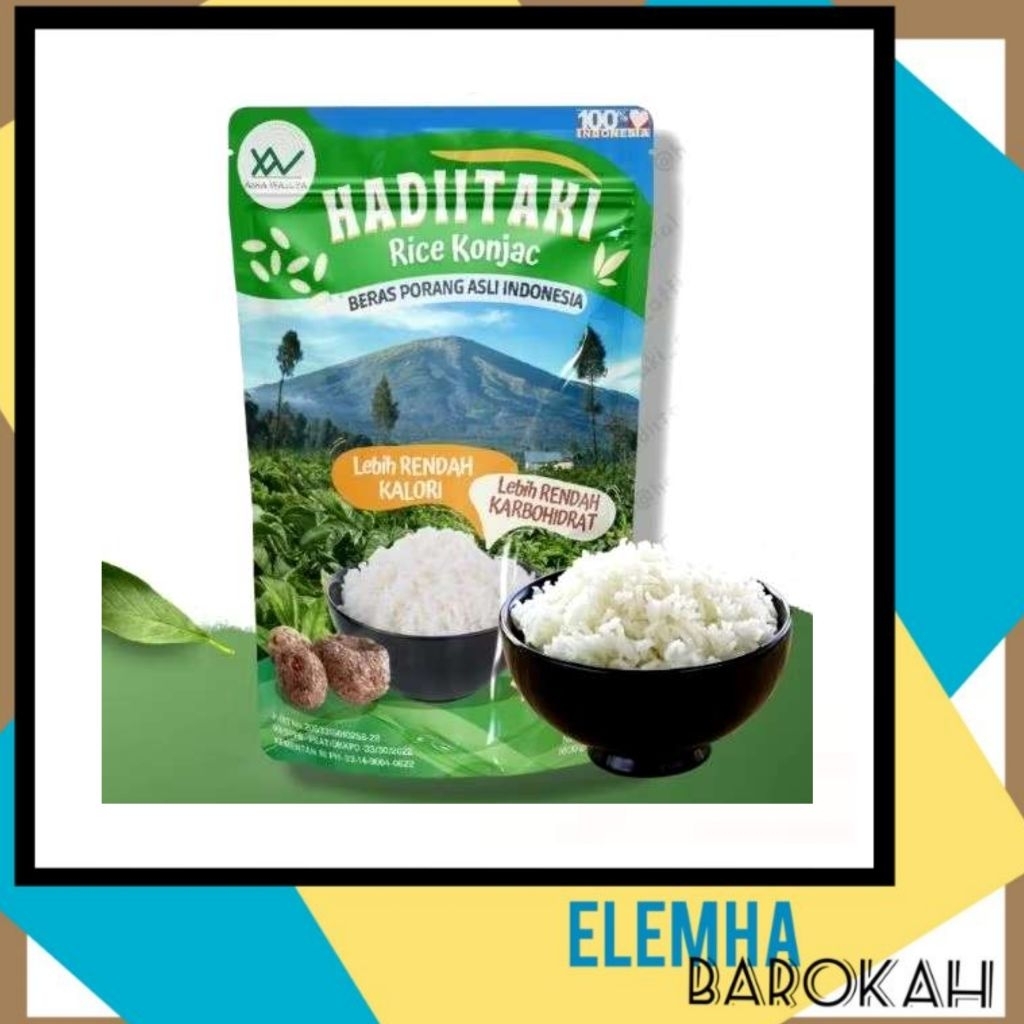 

HADIITAKI Beras Porang Konjac Shirataki 1kg / Fukumu Beras Porang Pouch 1 kg
