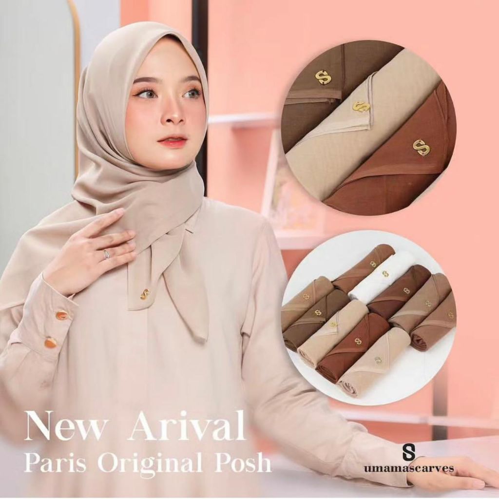 Paris Original Umama Posh /Segiempat Polos Paris Jadul Paris Posh By Umama