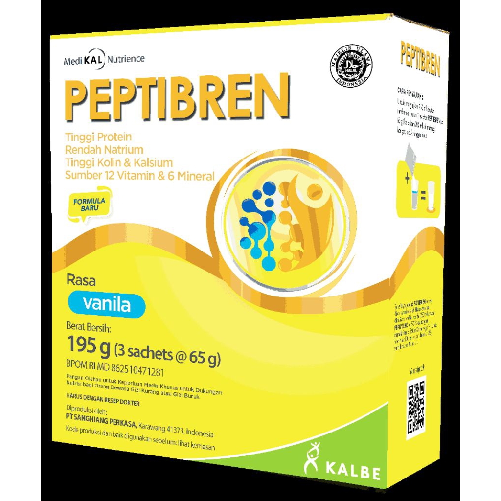 

Susu Pasien Stroke Saraf Peptibren 195 gram Vanila dan Kacang Hijau