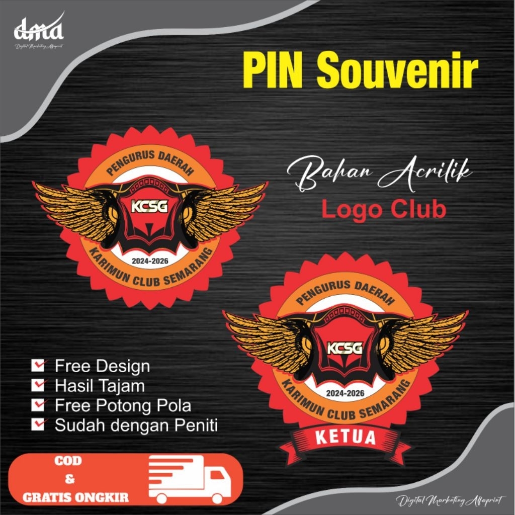 Pin Bros Custom Logo Custom Gambar / Pin Bros Akrilik/ Bros Peniti / Bros Costum/Pin Custom logo

