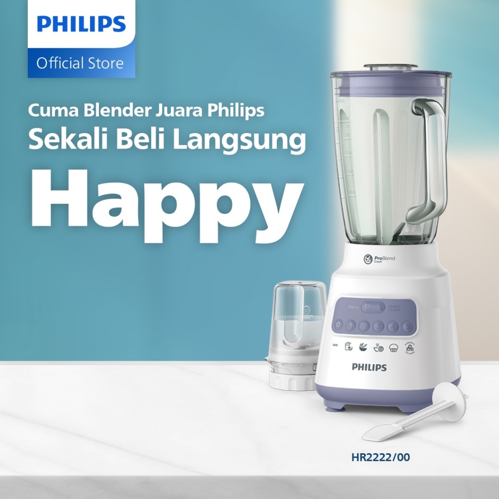 cocou Blender Philips Kaca 2 liter - 5000 Series HR2222/00 - Blender jus - Blender bumbu philips -