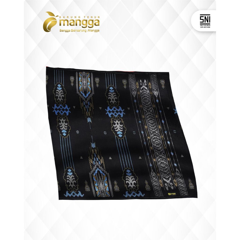 BIG SALE BIG PROMO Sarung Mangga Gold Kembang DGW Hitam Biru Baru GKDGW52
